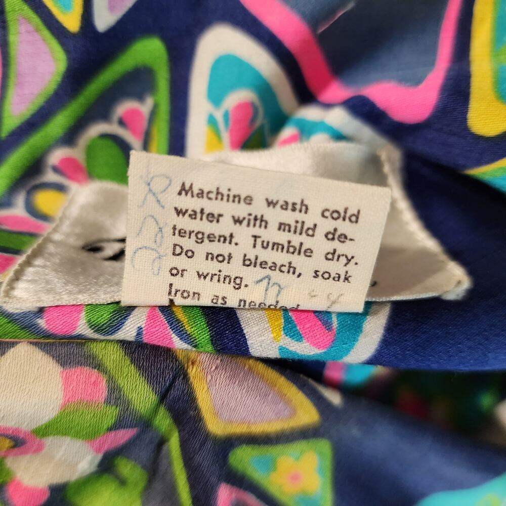 Vintage 60's/70's Tori Richard Honolulu‎ One Shoulder Cotton Maxi Dress Size 10 - Picture 8 of 9